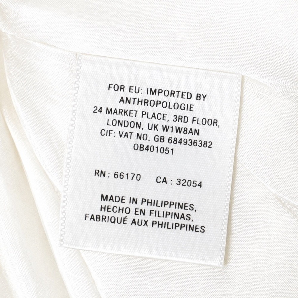 Anthropologie HD in Paris Ivory Textured Wave Peplum Camisole Top Size S - Picture 7 of 8